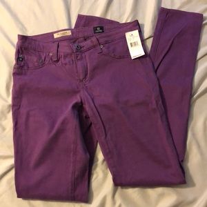 Adriano Goldschmied purple skinny jeans